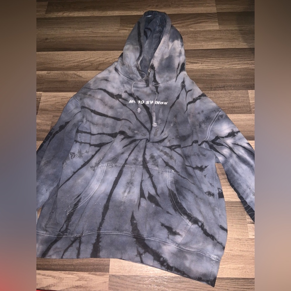 Blue Crown Black and Blue tie dye Hoodie